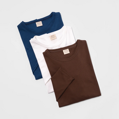 3 Pack Bundle - Men's Organic Pima Cotton Long Sleeve Shirt