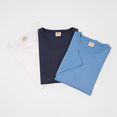Mix 3 Pack Bundle - Men's Organic Pima Cotton T-Shirts | Classic, V-Neck & Long Sleeve