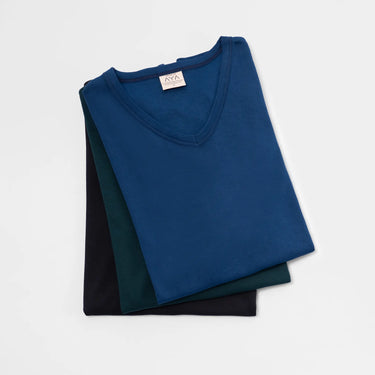 3 Pack Bundle - Men's Organic Pima Cotton V-Neck T-Shirt cover 1