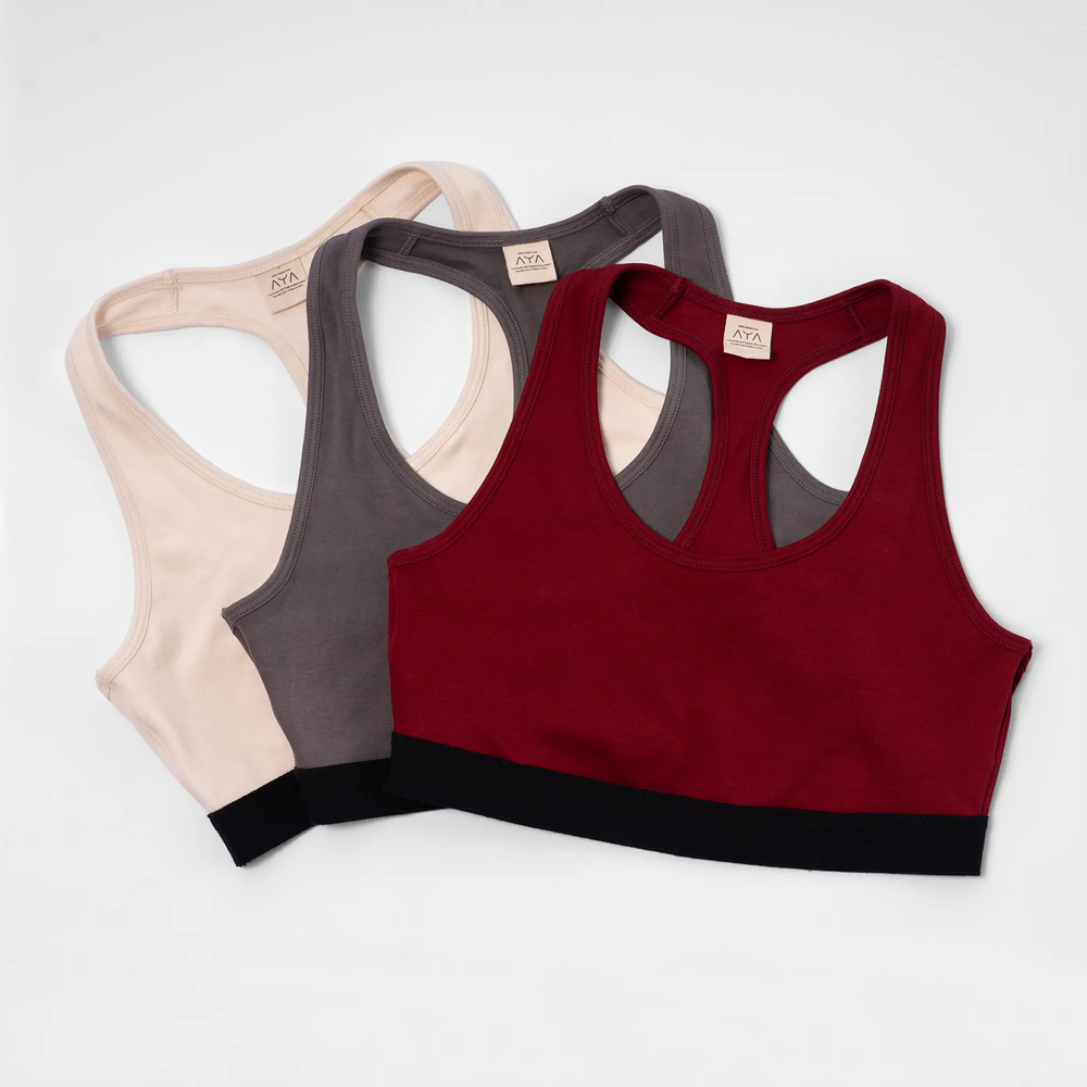 3 Pack Bundle - Women's Organic Pima Cotton Bralette