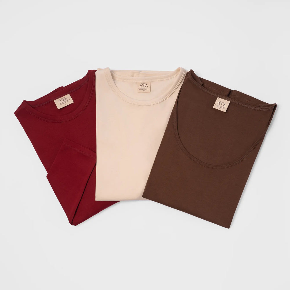 Mix 3 Pack Bundle - Men's Organic Pima Cotton T-Shirts & Tank Top