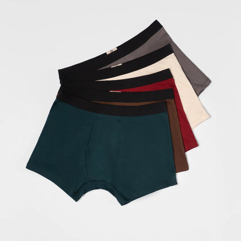 5 Pack Bundle - Men's Organic Pima Cotton Boxer Briefs