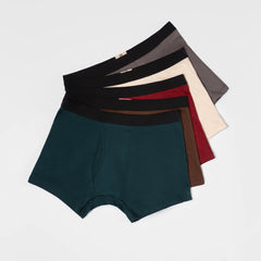 5 Pack Bundle - Men's Organic Pima Cotton Boxer Briefs Fly