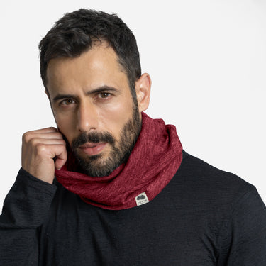 Alpaca Wool Neck Warmer color Natural Red