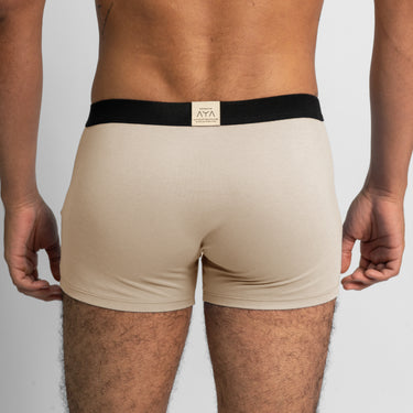 Men's Organic Pima Cotton Boxer Briefs color Sand