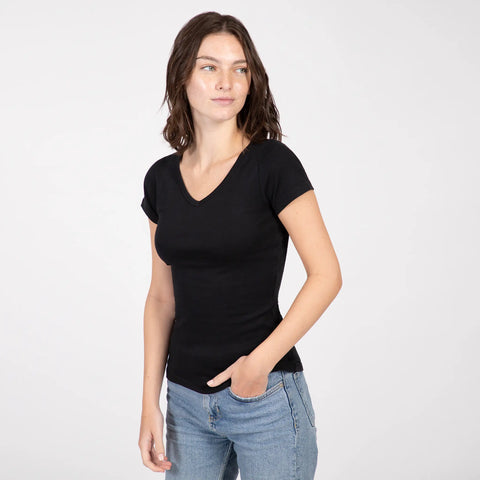 Women's Organic Pima V-Neck - Relaxed Fit