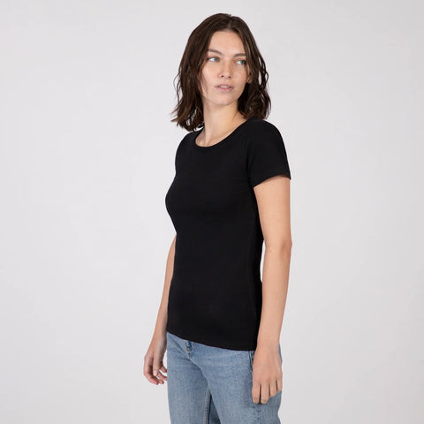 Women's Organic Pima Crew Neck Tee- Relaxed Fit