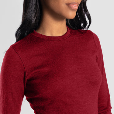 Women's Alpaca Sweater color Maroon