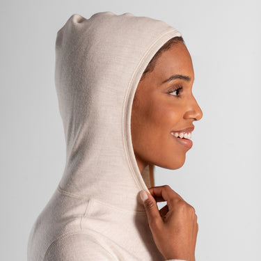 Women's Alpaca Pullover Hoodie color Undyed