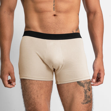 Men's Organic Pima Cotton Boxer Briefs color Sand