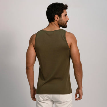 Men's Organic Pima Cotton Tank Top color Green