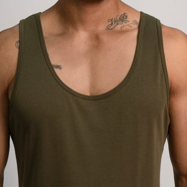 Men's Organic Pima Cotton Tank Top color Green