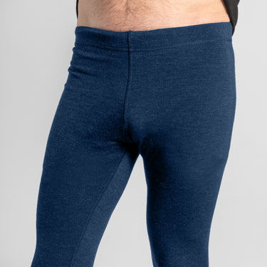 Men's Alpaca Travel Leggings color Natural Blue