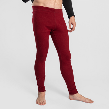 Men's Alpaca Thermal Leggings color Maroon