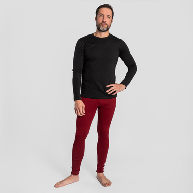 Men's Alpaca Thermal Leggings color Maroon