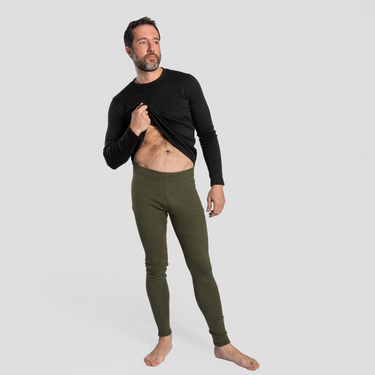 Men's Alpaca Thermal Leggings color Green