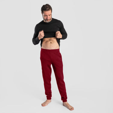 Men's Alpaca Travel Sweatpants color Maroon