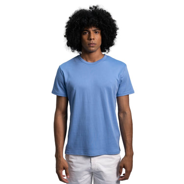 Men's Organic Pima Cotton V-Neck T-Shirt color sky blue