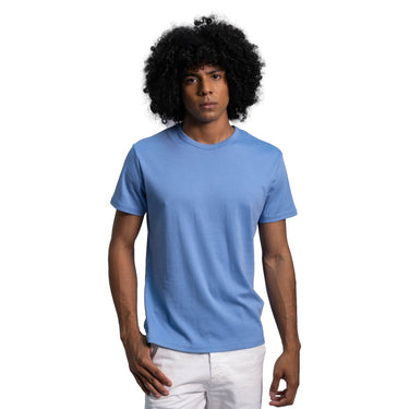 Men's Organic Pima Cotton V-Neck T-Shirt color sky blue