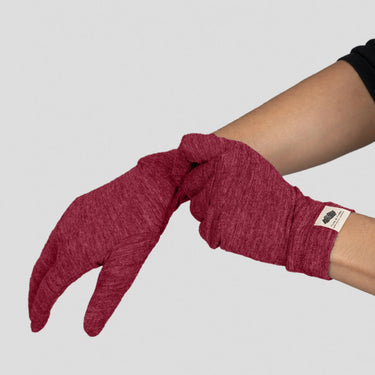 glove warmest liners ultralight color natural red