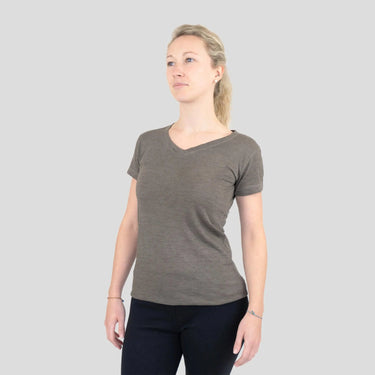 alpaca wool shirt v neck ultralight color natural gray