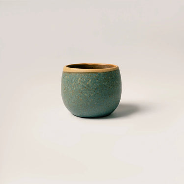 ceramic pot green functional color mottled green