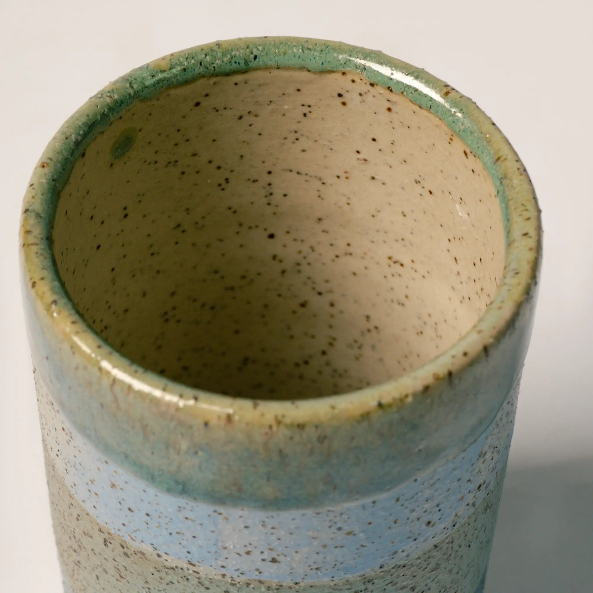 coffee mug handmade color mottled blue