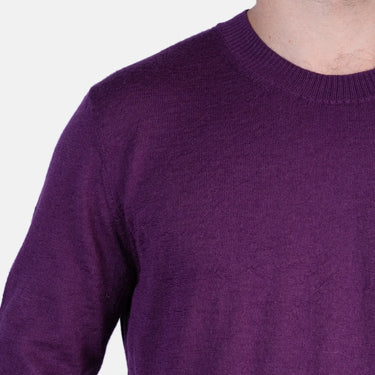 men functional alpaca wool turtleneck sweater color dark pink
