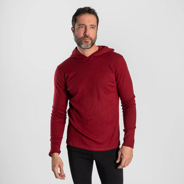 mens active pullover hoodie lightweight color maroon