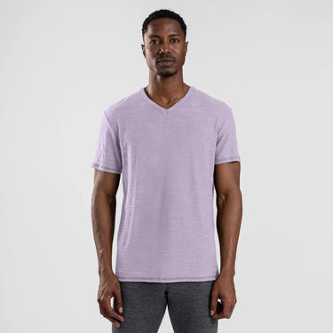 mens antibacterial vneck tshirt color lilac