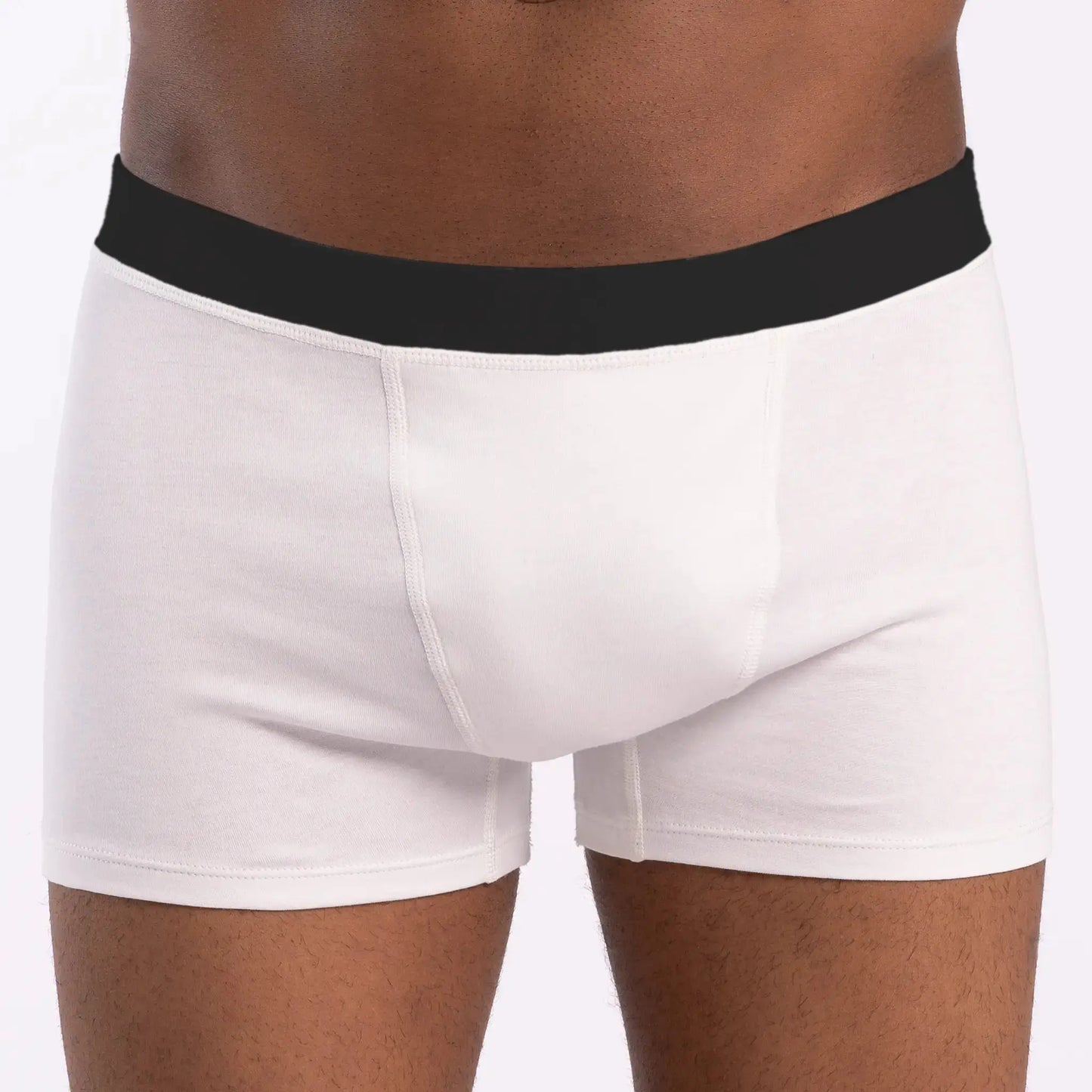 Men's Organic Pima Cotton Boxer Briefs color White