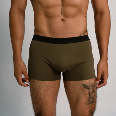 Men's Organic Pima Cotton Boxer Briefs color green
