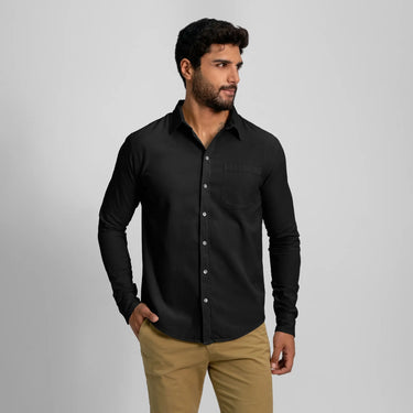 mens eco friendly classic shirt color black
