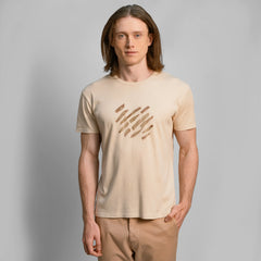 Men's Eco Print Pima Cotton U-Neck T-Shirt