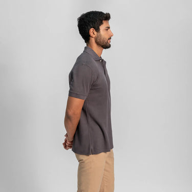 mens eco friendly lacoste pique polo shirt color natural gray