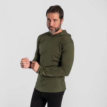 mens eco friendly pullover hoodie lightweight color green