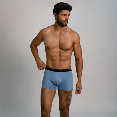 Men's Organic Pima Cotton Boxer Briefs color sky blue