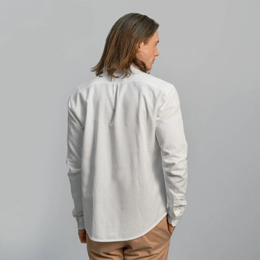 mens finest pima lightweight oxford button up shirt color white