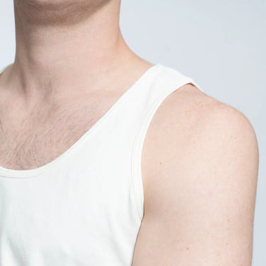 Men's Organic Pima Cotton Tank Top color natural white