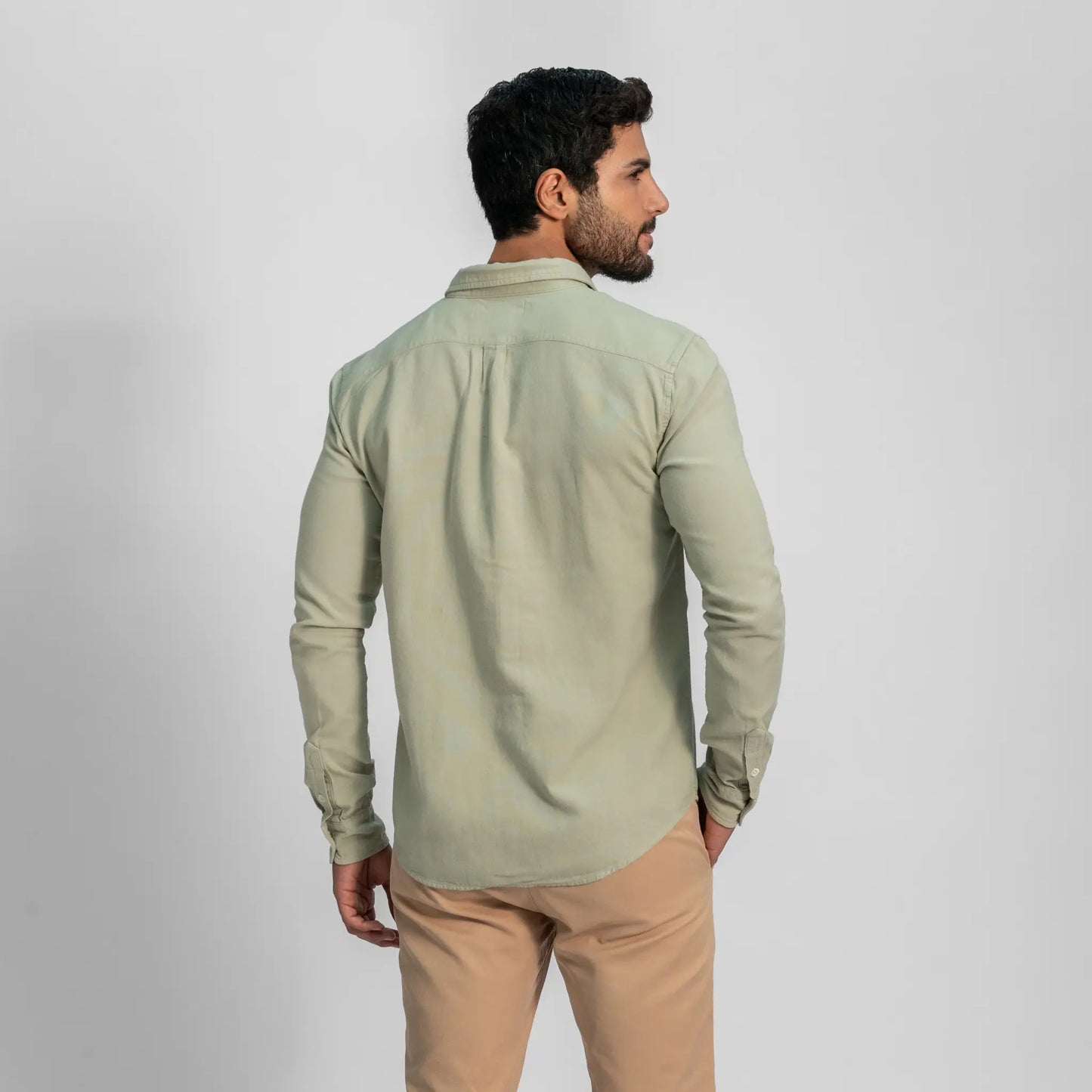 mens functional lightweight oxford button up shirt color celadon tint