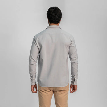 mens functional oxford double chest pocket shirt color alloy