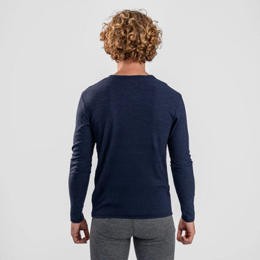 mens high performance long sleeve tshirt color navy blue