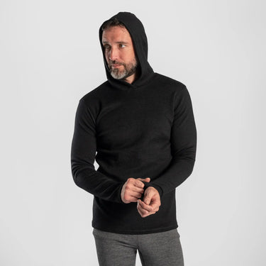 mens high performance pullover hoodie lightweight color black