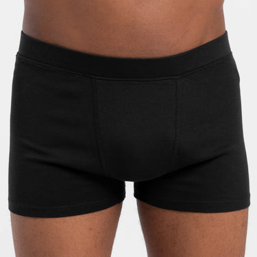 Men's Organic Pima Cotton Boxer Briefs color black