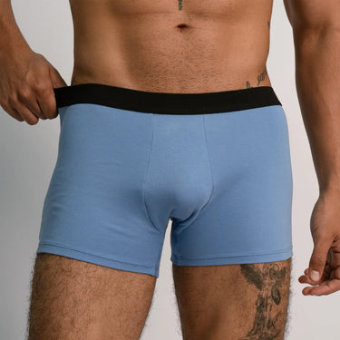 Men's Organic Pima Cotton Boxer Briefs color sky blue