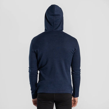 mens most sustainable pullover hoodie lightweight color navy blue