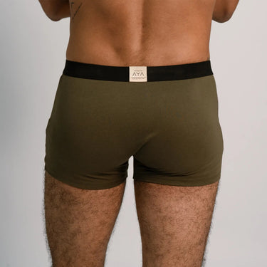 Men's Organic Pima Cotton Boxer Briefs color green