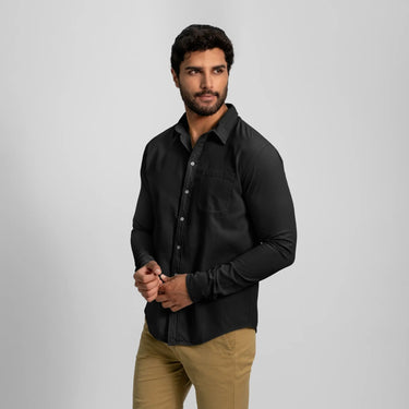 Men's Organic Pima Cotton Classic Shirt color black