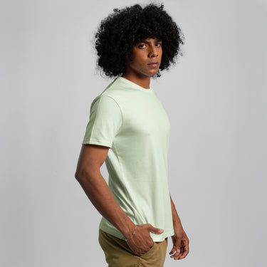 mens all natural crew neck color Light Mint