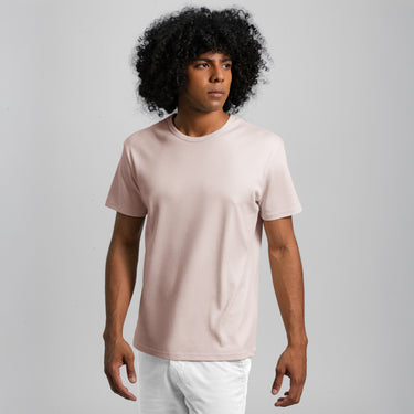 mens all natural crew neck color pale pink